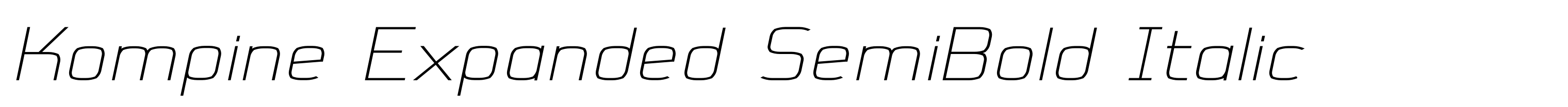 Kompine Expanded SemiBold Italic